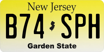 NJ license plate B74SPH