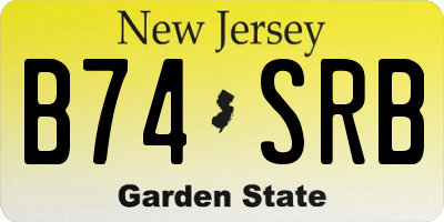 NJ license plate B74SRB