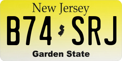 NJ license plate B74SRJ