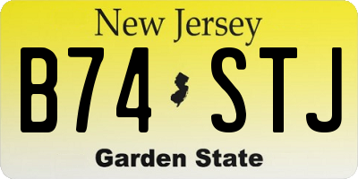 NJ license plate B74STJ