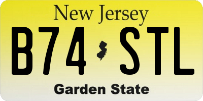 NJ license plate B74STL