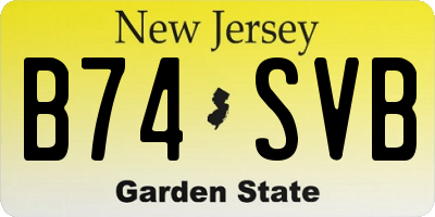 NJ license plate B74SVB