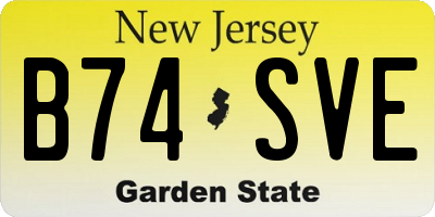 NJ license plate B74SVE