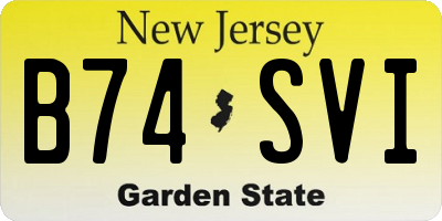 NJ license plate B74SVI