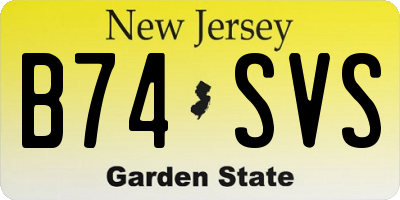 NJ license plate B74SVS