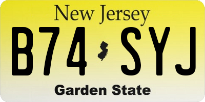 NJ license plate B74SYJ