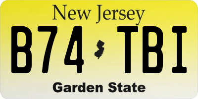 NJ license plate B74TBI
