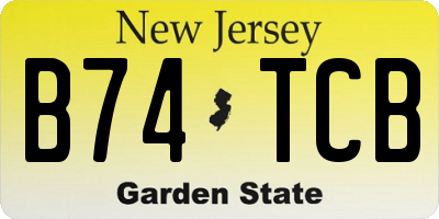 NJ license plate B74TCB