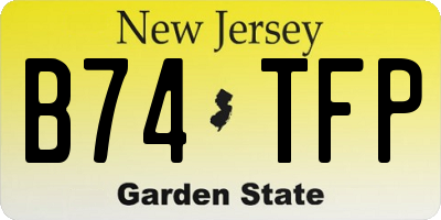 NJ license plate B74TFP