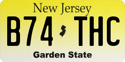 NJ license plate B74THC