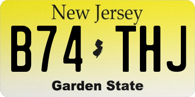 NJ license plate B74THJ