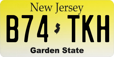 NJ license plate B74TKH