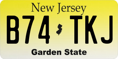 NJ license plate B74TKJ