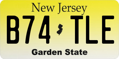 NJ license plate B74TLE
