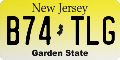 NJ license plate B74TLG