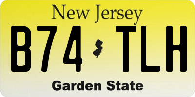 NJ license plate B74TLH