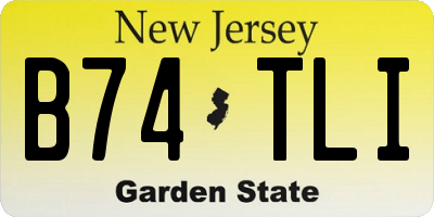 NJ license plate B74TLI