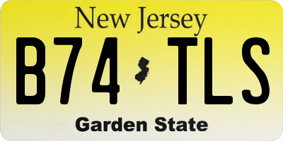 NJ license plate B74TLS