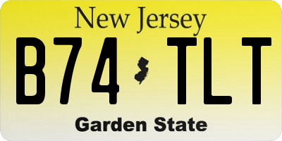 NJ license plate B74TLT