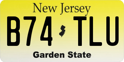 NJ license plate B74TLU