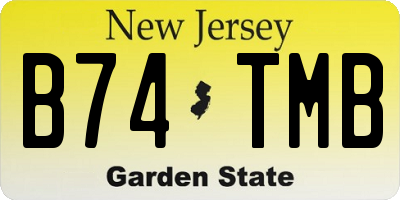 NJ license plate B74TMB