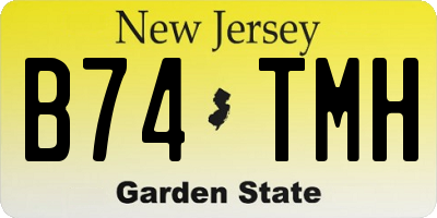 NJ license plate B74TMH