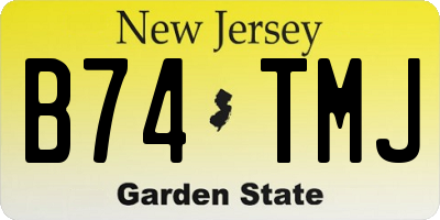 NJ license plate B74TMJ