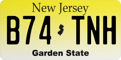 NJ license plate B74TNH