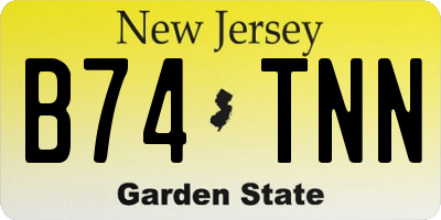 NJ license plate B74TNN
