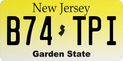 NJ license plate B74TPI