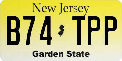 NJ license plate B74TPP