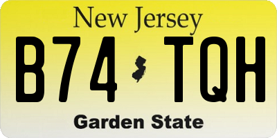NJ license plate B74TQH