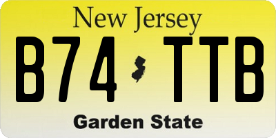 NJ license plate B74TTB