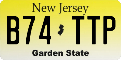 NJ license plate B74TTP