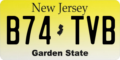 NJ license plate B74TVB