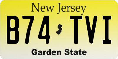 NJ license plate B74TVI