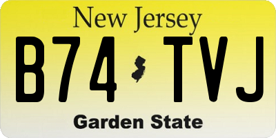 NJ license plate B74TVJ