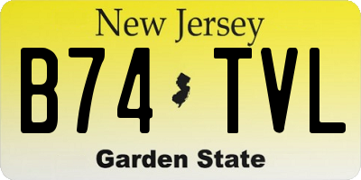 NJ license plate B74TVL