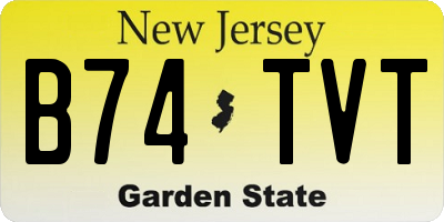 NJ license plate B74TVT