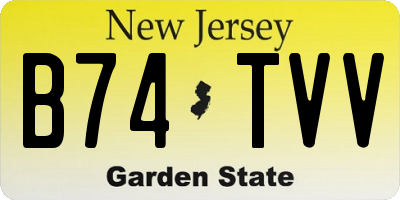 NJ license plate B74TVV