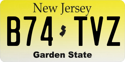 NJ license plate B74TVZ