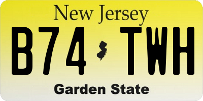 NJ license plate B74TWH