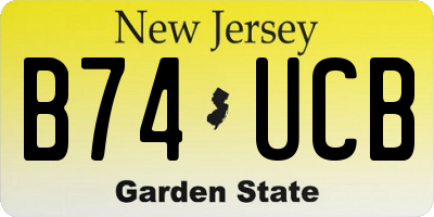 NJ license plate B74UCB