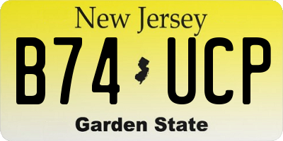 NJ license plate B74UCP