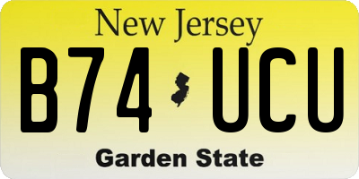 NJ license plate B74UCU