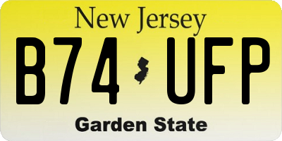 NJ license plate B74UFP