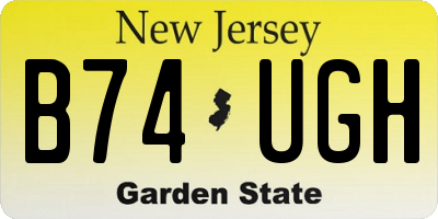 NJ license plate B74UGH