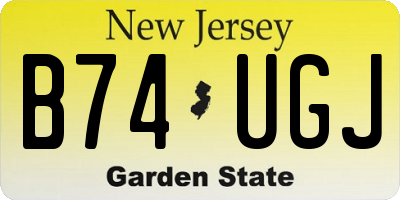 NJ license plate B74UGJ