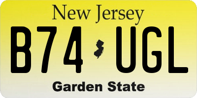 NJ license plate B74UGL