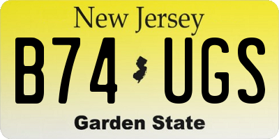 NJ license plate B74UGS